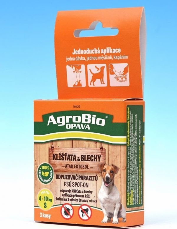 AgroBio ATAK Ektosol SpotOn - Odpuzovač parazitů psů