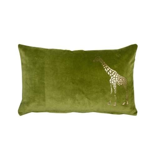 Polštář s žirafou zelená
