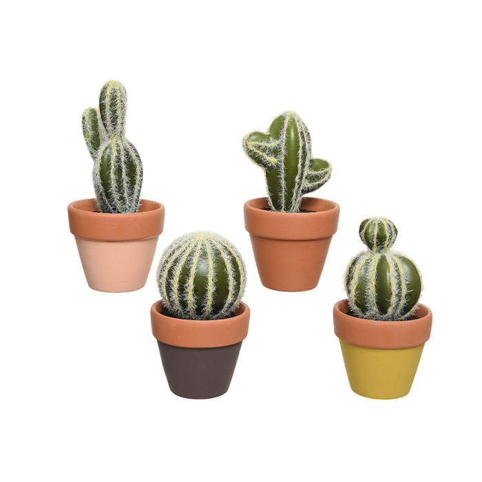 Kaktus hrnkový umělý keramika