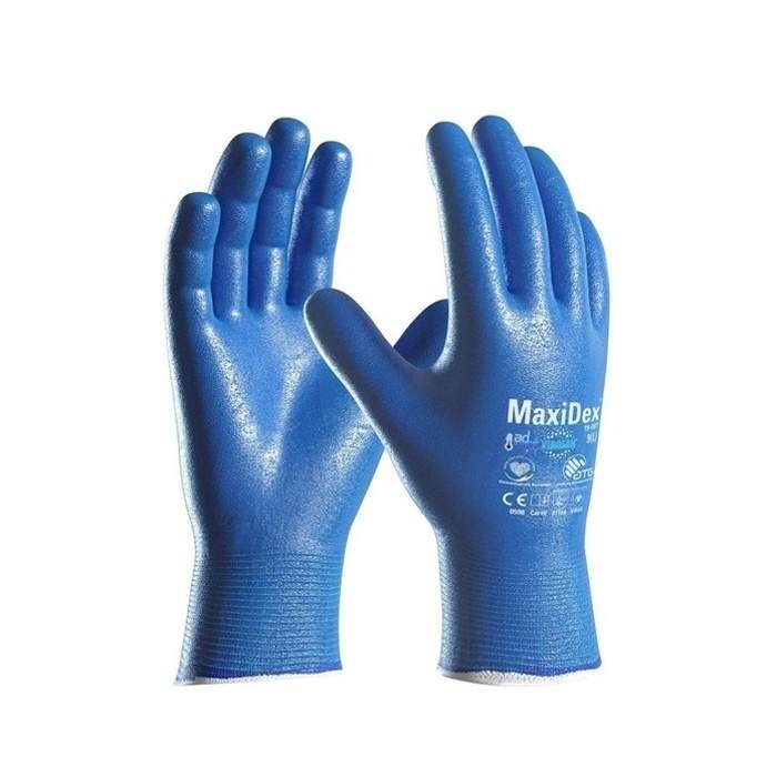 Rukavice MAXIDEX® 19-007 máčené modré