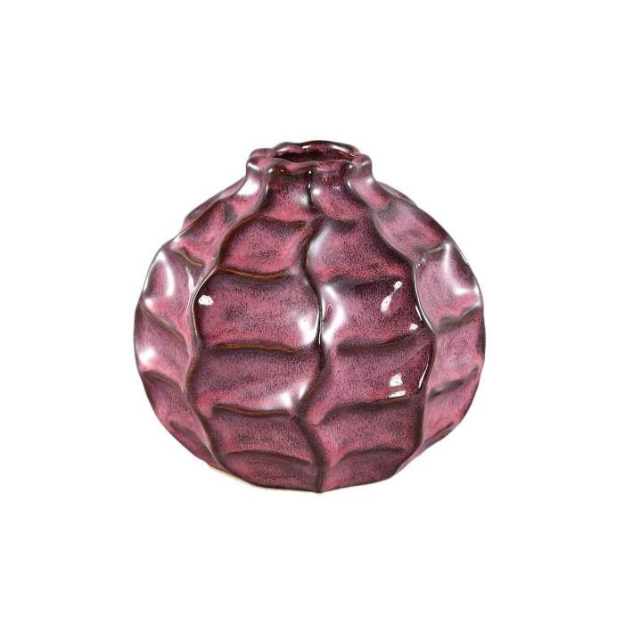 Váza koule s úzkým hrdlem keramická