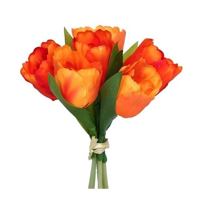 Tulipán svazek umělý oranžová