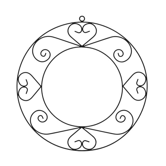 Dekorace kruh MOSEL závěsný kovový