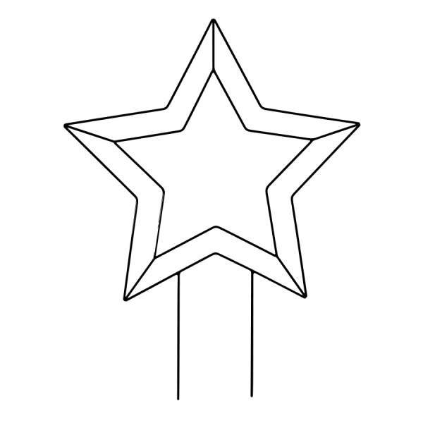 Dekorace hvězda KWANDO zápich kovový