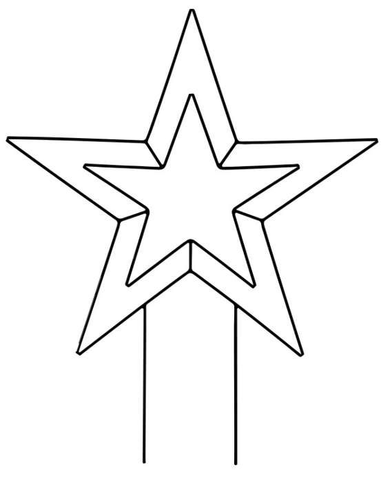 Dekorace hvězda RUVUMA zápich