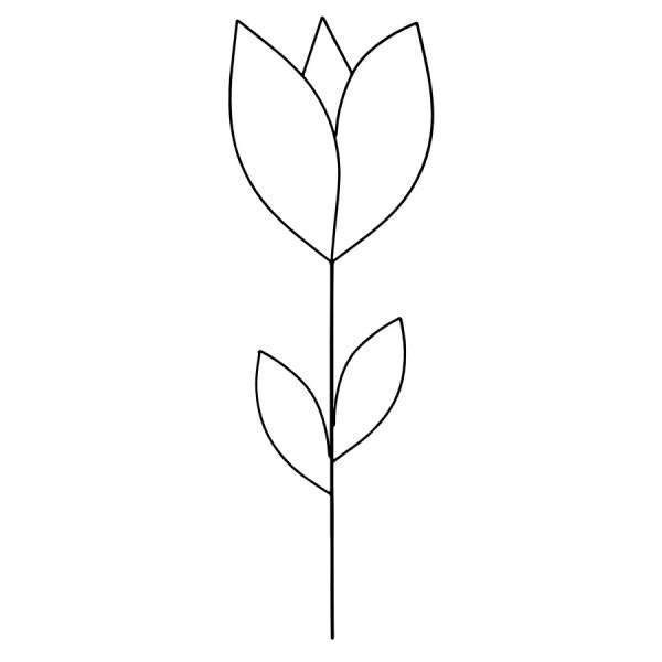 Opora/zápich tulipán kovová mix
